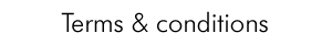 Terms and Conditions